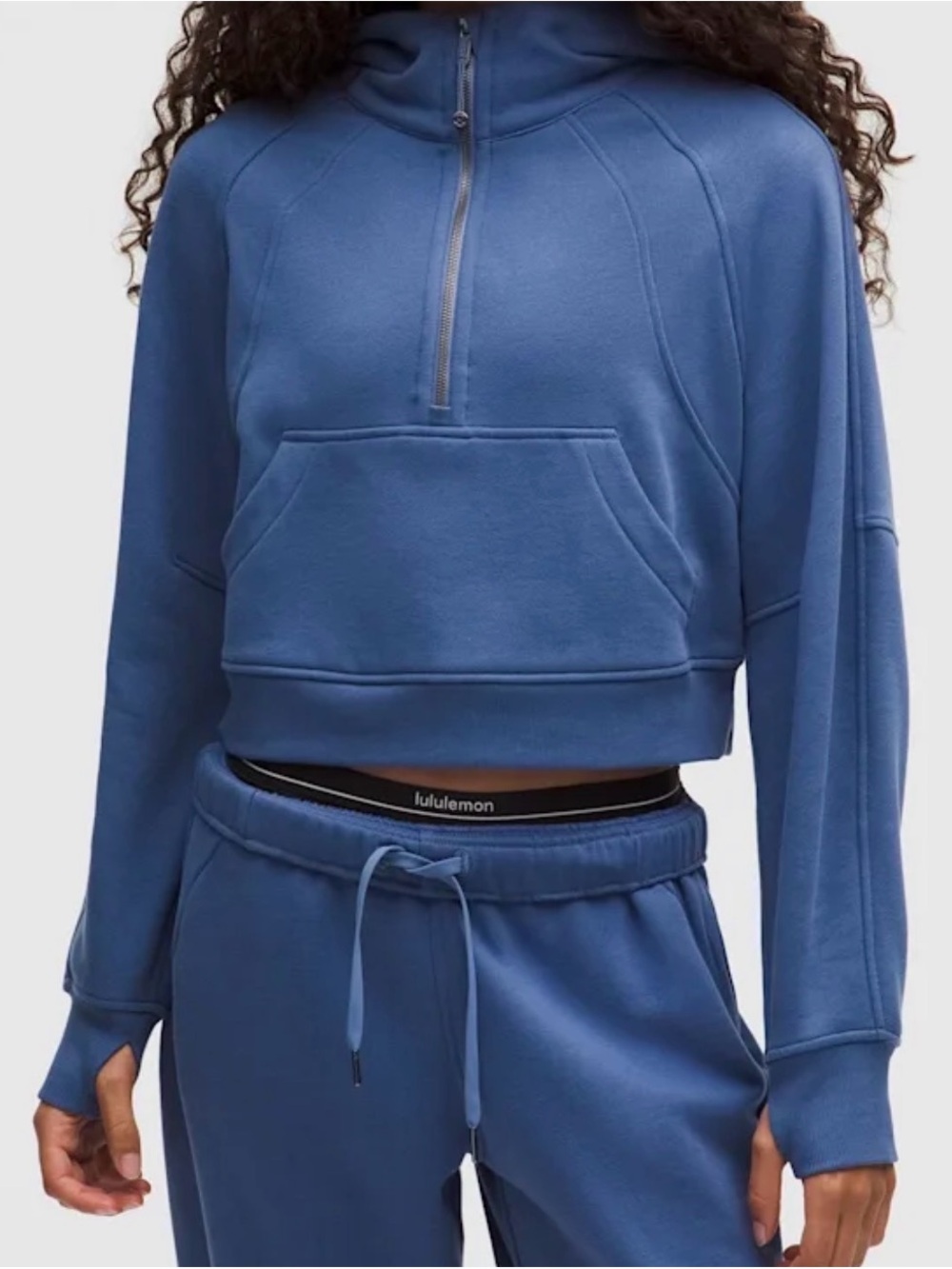 Lululemon Blue Scuba Half-Zip Hoodie XS/S
